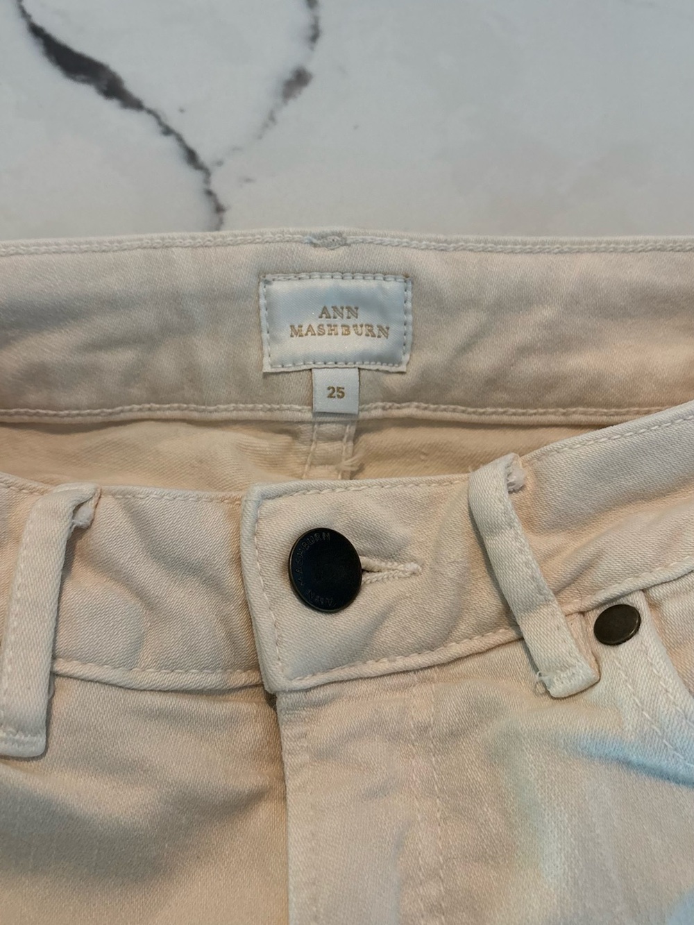 ANN MASHBURN Women’s wide leg Jeans in Cream